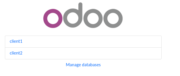 Odoo database selector
