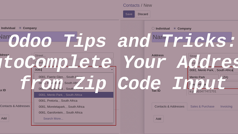 Odoo Tips and Tricks: AutoComplete Your Address from Zip Code Input